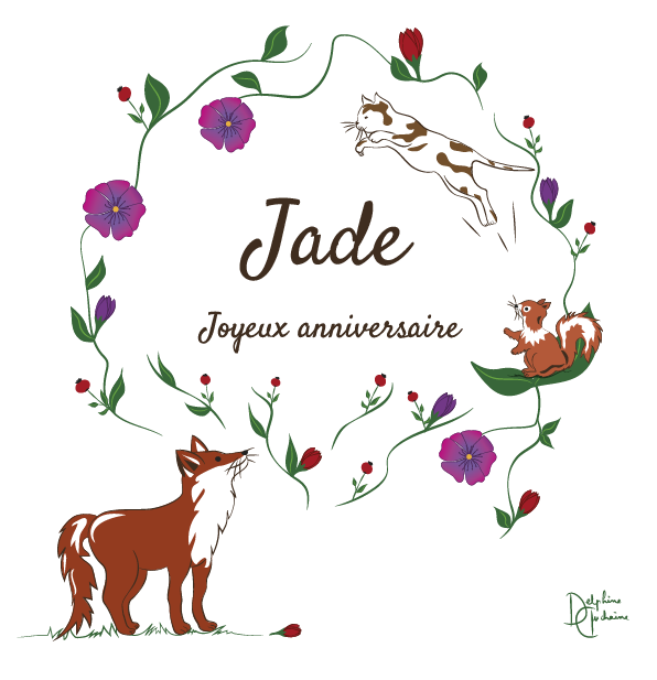 Carte d'anniversaire enfants avec animaux